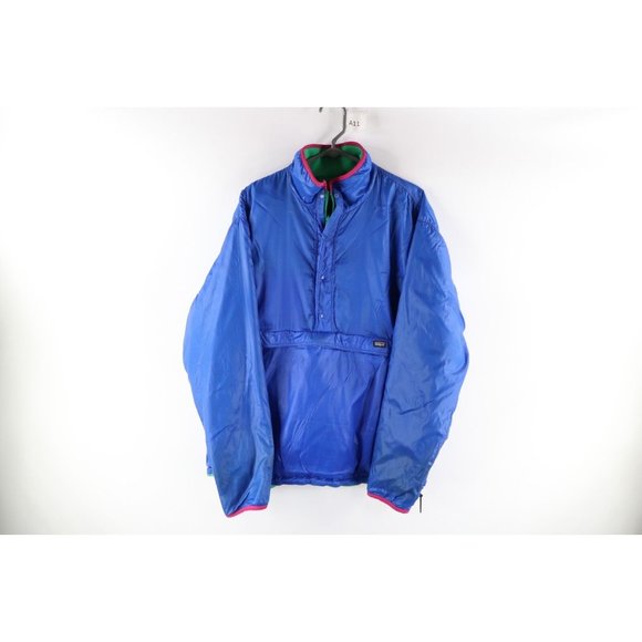 Vintage 90s Patagonia Mens XL Spell Out Reversible Glissade Pullover Jacket USA